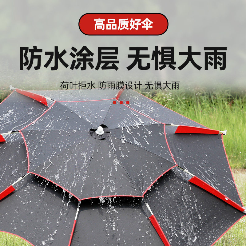 钓之言钓鱼伞万向大钓伞2023新款双层加厚防雨伞渔具伞户外遮阳伞