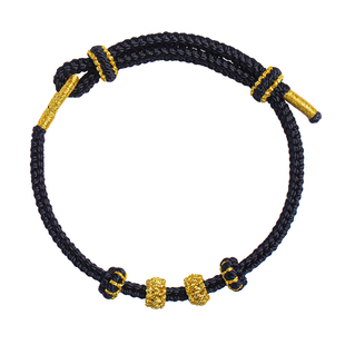 情侣手链diy手工编织手绳半成品可穿龙舟黄金配饰男女本命年礼物