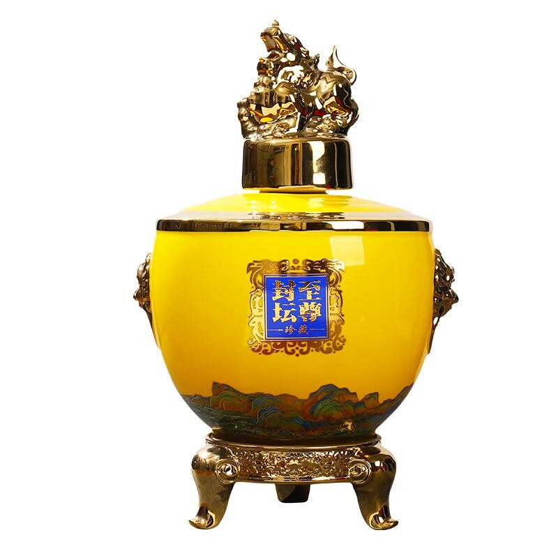 景德镇镀金仿古陶瓷酒瓶