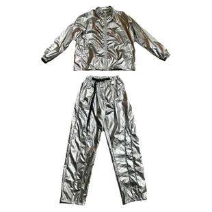 韩舞亮银色女团打歌服年会舞蹈演出服爵士舞套装hiphop街舞服成人