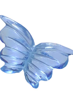 天然冰透海蓝宝蝴蝶配饰礼物情侣