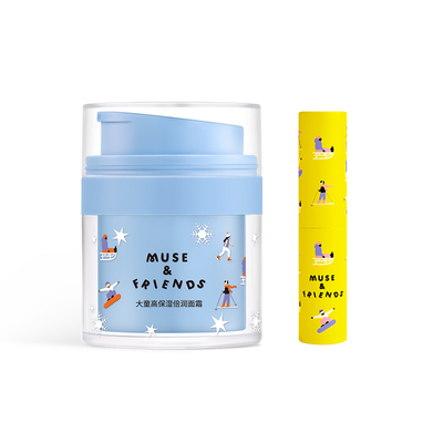【脸唇呵护组合】musefriends大童秋冬高保湿倍润面霜+儿童润唇膏
