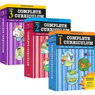 Complete Curriculum Grade 1-3 美国哈考特六合一全能练习册 数学 拼写 阅读理解 写作 语言艺术 综合测试 英文原版教辅 进口图书