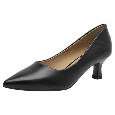 大东官方正品黑色尖头单鞋工作鞋