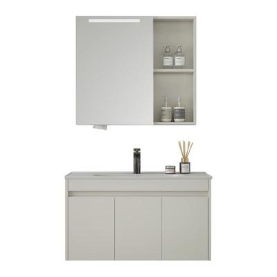 箭牌智能镜陶瓷一体盆浴室柜组合