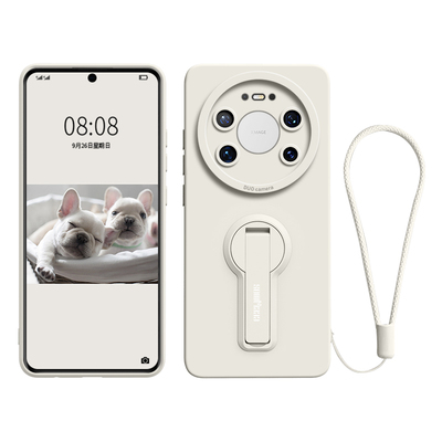 自带360°支架挂绳液态硅胶壳