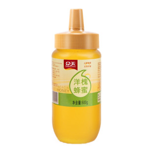 众天洋槐蜂蜜秦岭土蜂蜜挤压式便携瓶装深山成熟蜂蜜枣花蜜水白蜜