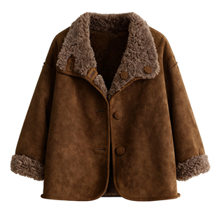 两面穿羊羔毛外套女冬季新款爆款大衣加厚羊剪绒皮毛一体短款棉服