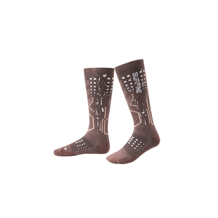 SURPINE松野湃鄂温克羊毛滑雪袜压力渐变缓震保暖排汗支撑中筒袜