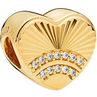 Pandora潘多拉奥莱爱的小贝壳串饰金色嵌爱心串珠礼物