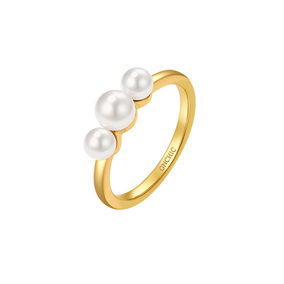 ONCHIC珍珠戒指女小众设计食指戒