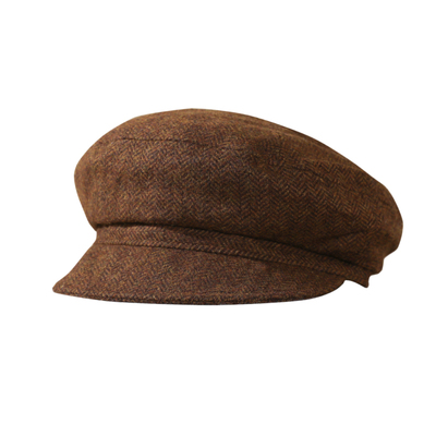 MISMEMO英伦复古报童帽子女秋冬季2025新款羊毛呢鸭舌画家贝雷帽