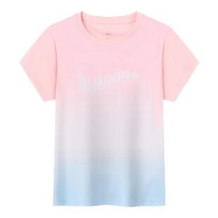 361童装女童短袖2026夏季新款T恤儿童渐变运动休闲速干透气上衣