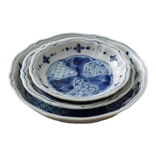 日本进口光峰青花瓷碟子小盘子日式家用釉下彩寿司盘圆形碟小菜碟