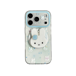 磁吸ins韩风简约夏日贝壳米菲兔适用苹果17promax手机壳iphone16pro新款15带支架14双层13女17全包防摔保护套