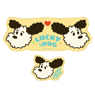 原创橡胶奶黄色大头狗鼠标垫可爱