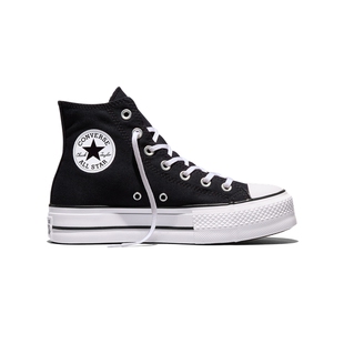 CONVERSE匡威All Star Lift夏季女高帮帆布经典厚底鞋黑色560845C