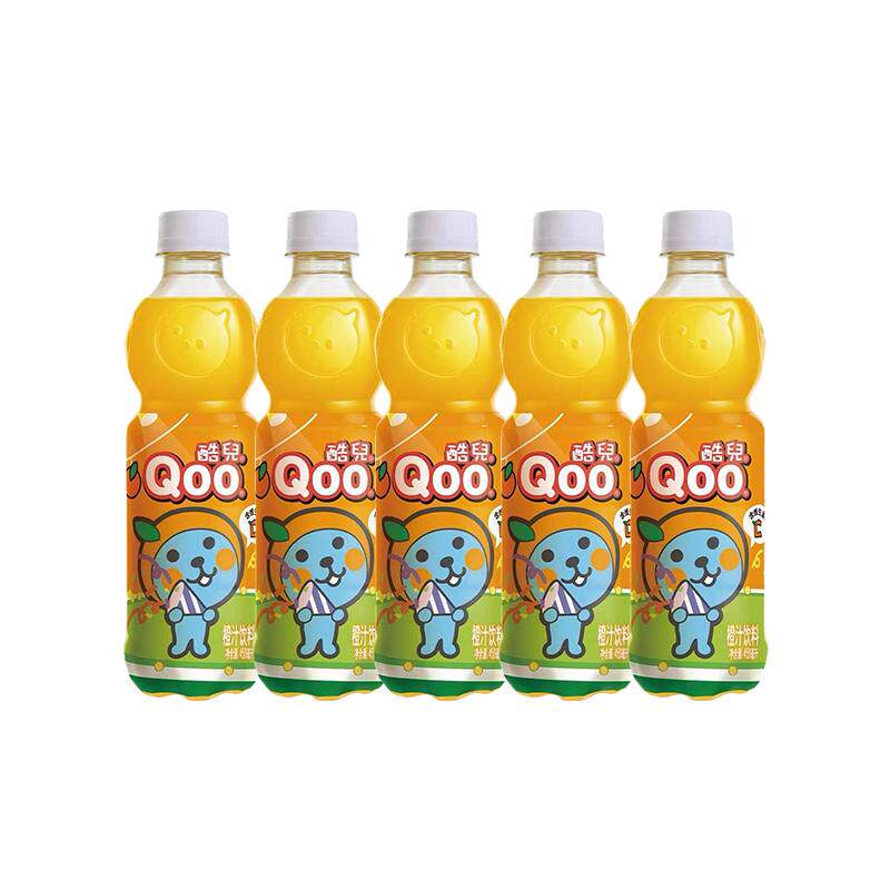 可口可乐酷儿橙汁450ml*5瓶童年果汁含维生素c橙味饮料包邮