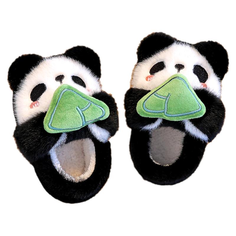 儿童棉拖鞋男童冬季保暖加厚加绒小女孩毛毛绒居家包跟男宝宝棉鞋