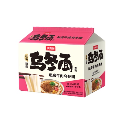 今麦郎筋道粗面条私房牛肉乌冬面
