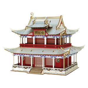 木质立体拼图古风拼装模型建筑