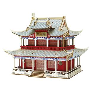立体拼图古风3d模型建筑拼装木质儿童益智房子玩具男女孩积木成人