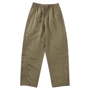 麻尚生活天丝亚麻弯刀休闲裤男夏季新款高腰显瘦宽松薄款直筒裤子