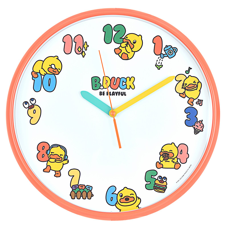 精工B.DUCK静音卡通儿童挂钟