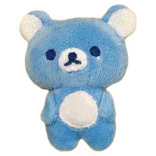 可爱毛绒轻松熊蓝色系列书包包包挂件公仔玩偶熊钥匙扣