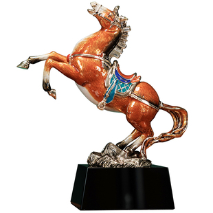 一马当先马到成功跃马摆件办公室装饰工艺品公司乔迁开店开业礼物