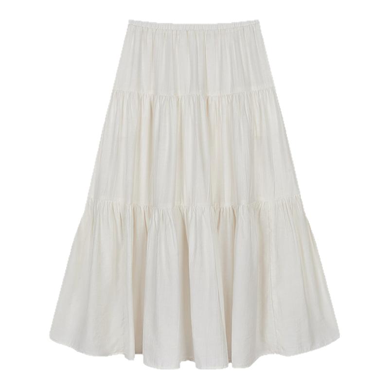 MOUSSY 2025夏季新品文藝田園風(fēng)大擺裙長(zhǎng)款半身裙女028ISA31-3261