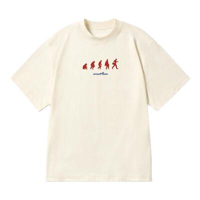 UMAMIISM趣味缝线logo短袖T恤