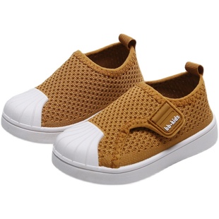 春秋款儿童运动鞋透气女童鞋子男童休闲鞋宝宝贝壳头软底小中针织