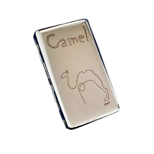 【祝融火具】双枪白铜细支烟盒20支细粗细两用精雕耐用便携男收藏