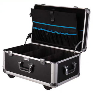 铝合金工具箱大号五金拉杆航空箱多功能带轮子木工箱子定做收纳箱