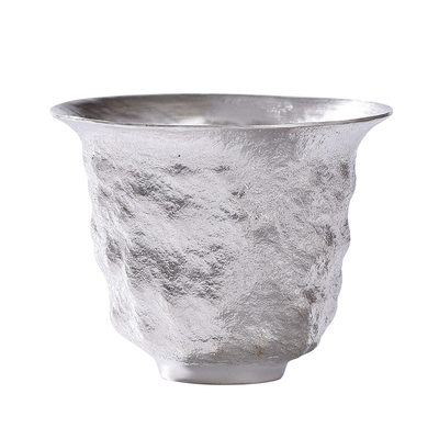 手工诧寂银茶杯赠便携旅行包/套