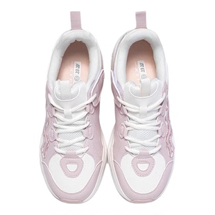 特步童鞋跑步鞋女童2026春缓震回弹跑鞋皮面新年款板鞋户外休闲鞋