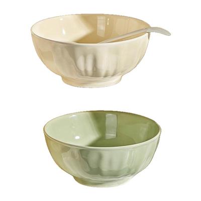 奶油风面碗家用大碗特别好看的碗汤碗陶瓷碗个人专用釉下彩汤面碗