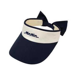 夏天户外运动跑步遮阳空顶帽女款韩系时尚百搭蝴蝶结防晒太阳帽子