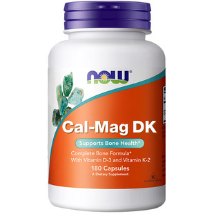 【自营】NOW钙镁活性维生素d3k2中老年人补钙骨质腿抽筋成人进口
