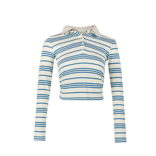 CLOUDSEASON航海记条纹上衣长袖上衣女秋上衣女新款上衣女早春