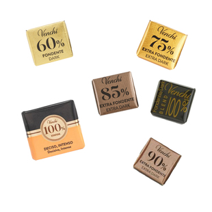 意大利进口零食venchi闻绮黑巧克力片60%75%85%纯可可脂10送1散装