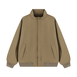 港仔文艺男美式哈灵顿立领夹克男秋冬棉服冬男生短款cleanfit外套