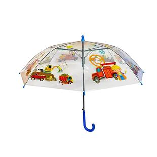 新品卡通透明伞挖掘机男女孩小学生自动宝宝幼儿园长柄伞儿童雨伞