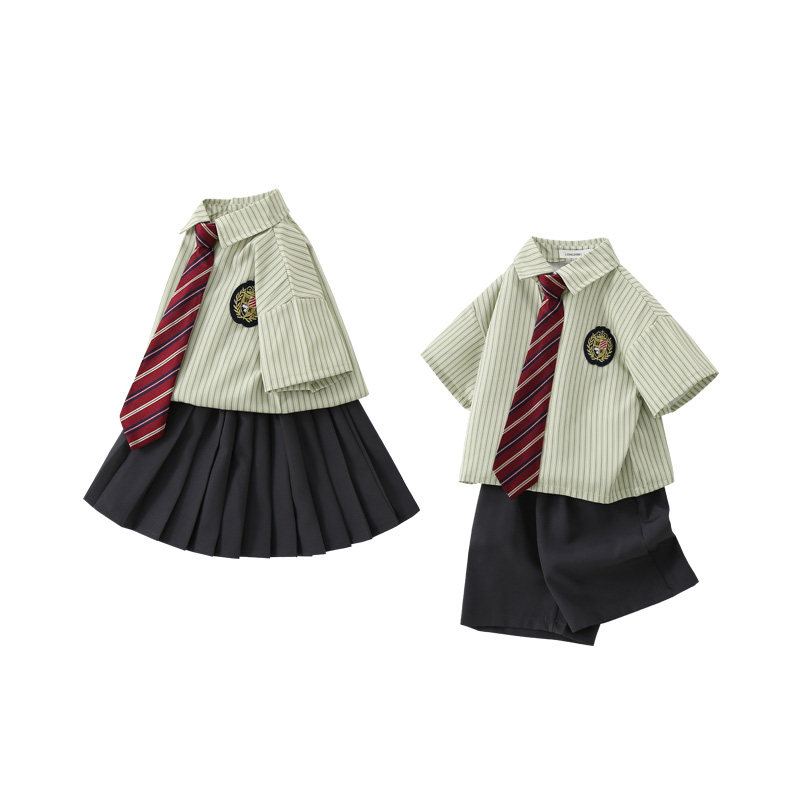 DBkyer男童女童幼儿园毕业照女孩jk裙子学院风校园文艺风演出服夏