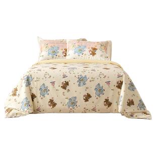 英氏儿童四件套纯棉床品全棉水洗被套床上用品三件套床单伊森童话