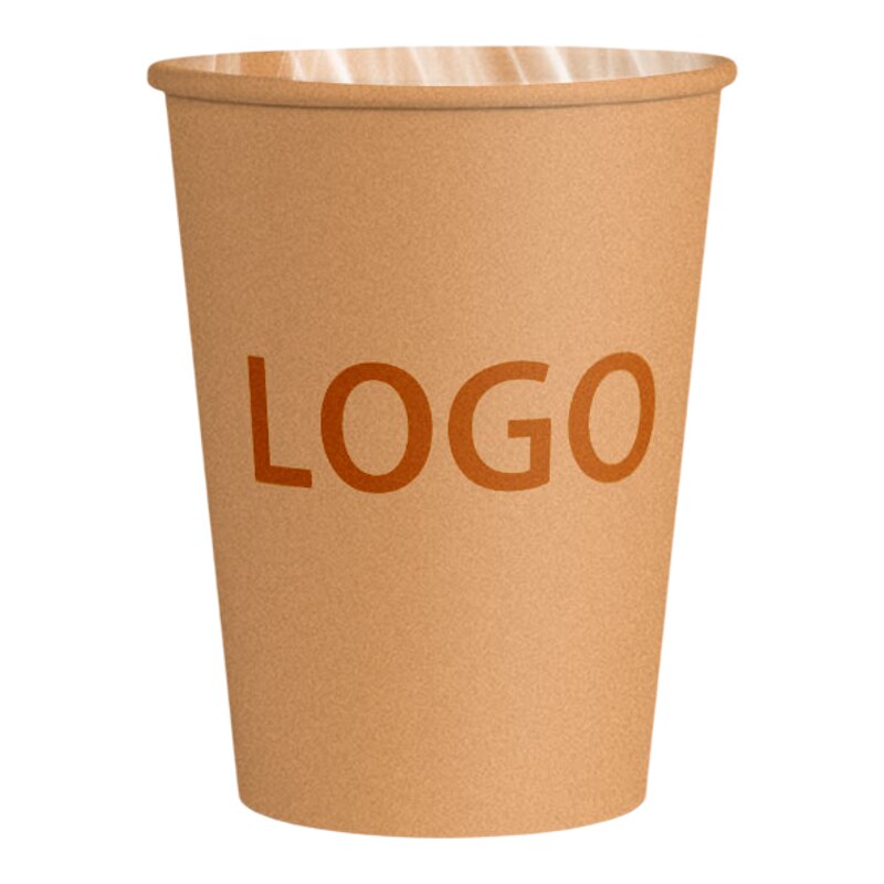牛皮纸杯定制印logo一次性杯子定做办公商用加厚牛卡咖啡杯热饮杯