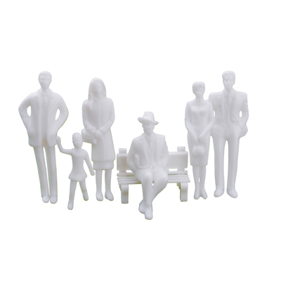 diy白色人物建筑模型材料