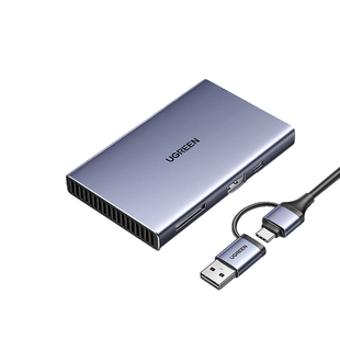 绿联多功能cfb卡cfa读卡器CFexpress内存储卡usb3.2高速连接Typec手机适用于索尼佳能大疆苹果17相机4K8k视频