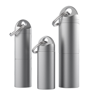 纯钛药盒便携随身携带小药盒钛合金遮光密闭药瓶硝酸甘油钥匙扣